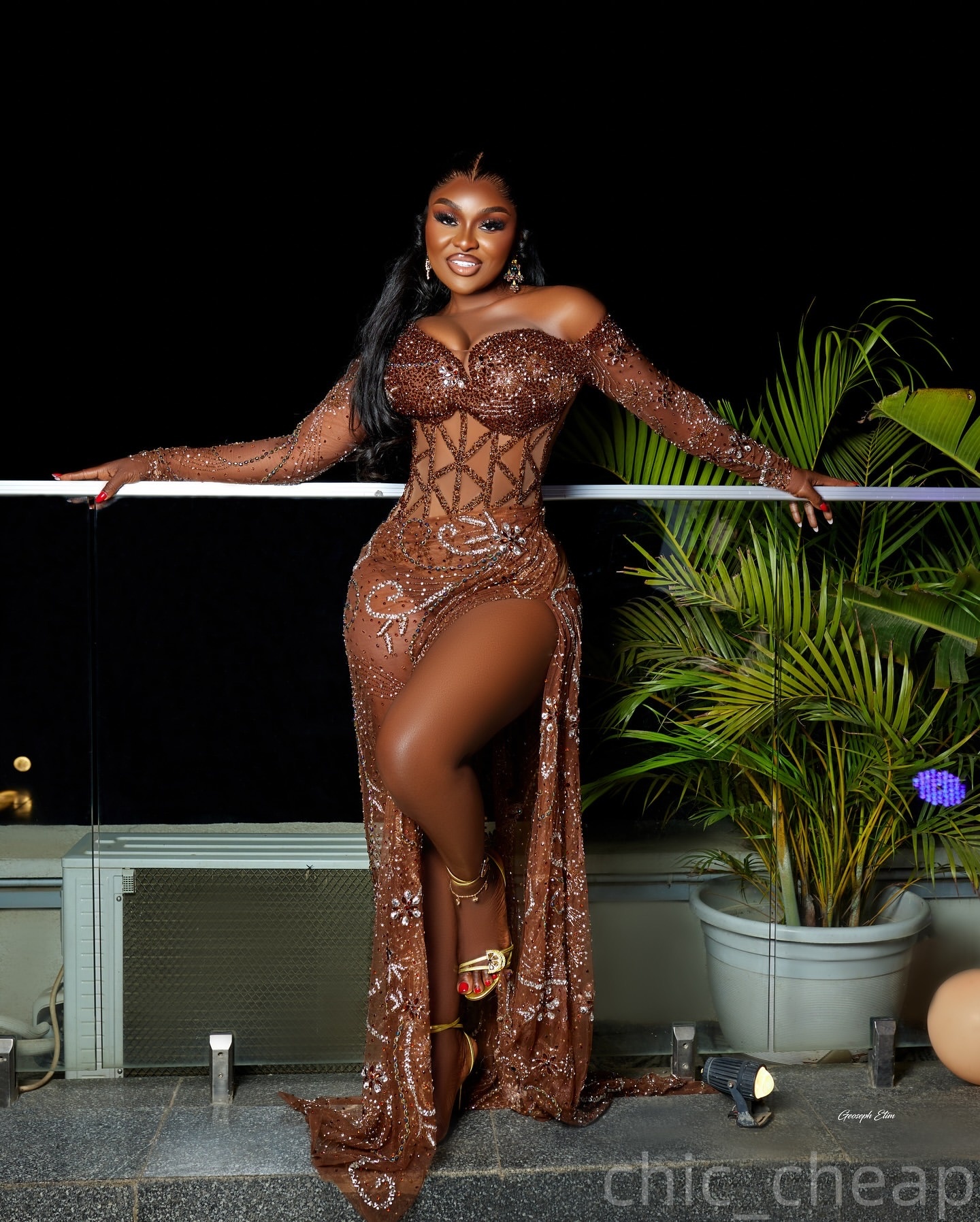 Aso Ebi Brown Mermaid Prom Dresses 2025 Illusion Crystals Lace Evening Formal Party Second Birthday Engagement Gowns Plus Size Dress For Special Occas