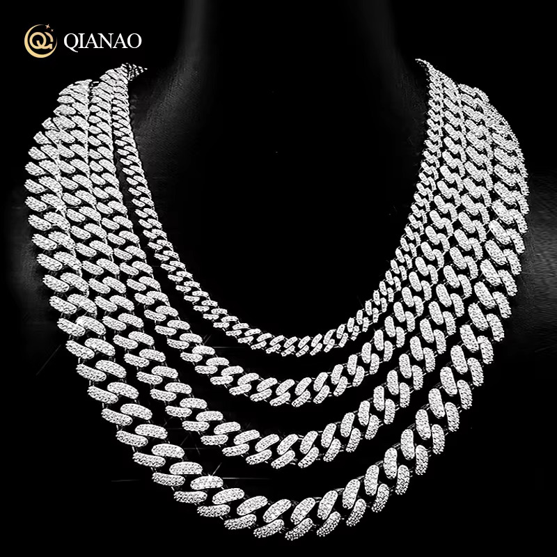6mm sier 1 Row Stones D Vvs Dia Bracelet Men and Women Hip Hop Miami k Moissanite Cuban Chain