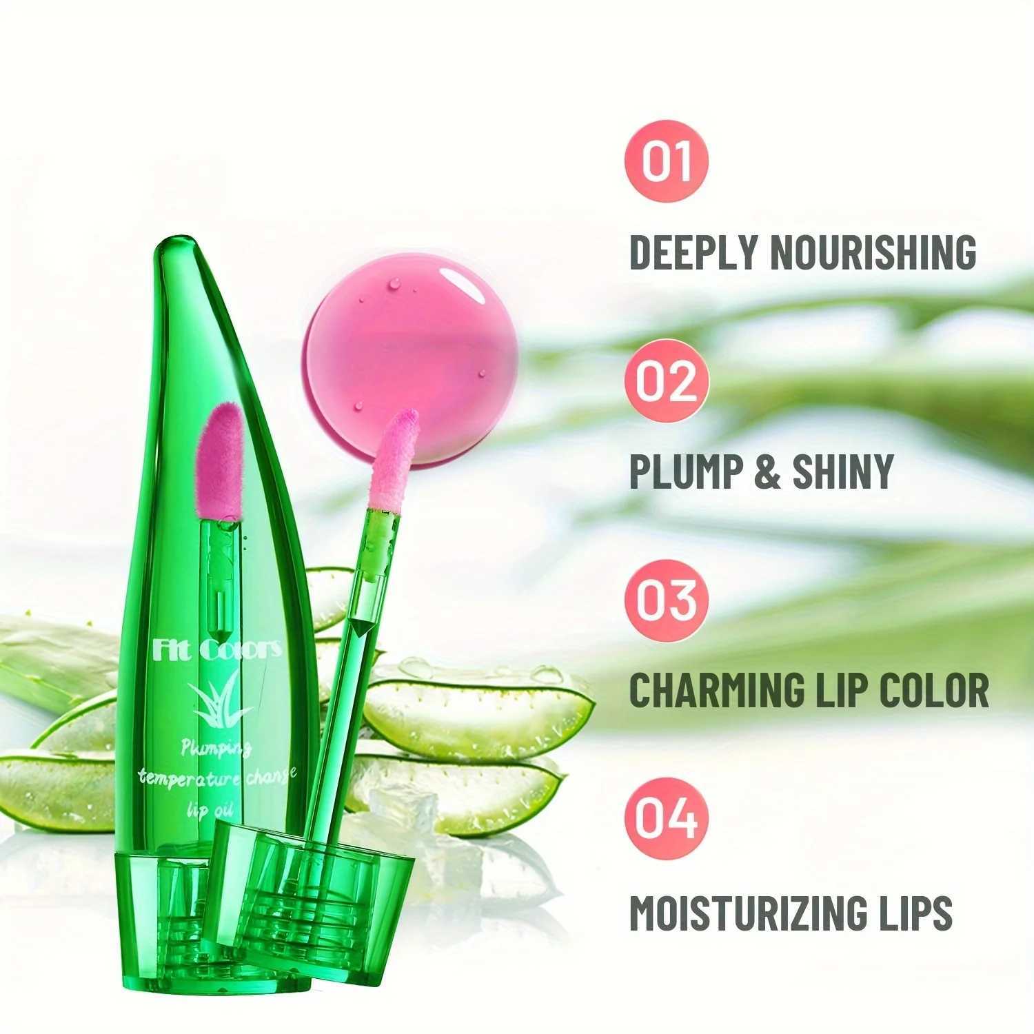 Aloe Vera Warm Colored lipstick Moisturizing Lasting LipglossW250219