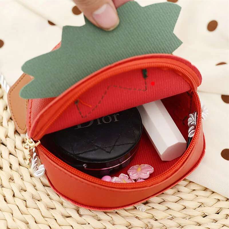 Ddmyshoesvip Children Fashion Fruit Hanging Cute Girl Accessory Pack Cartoon Baby Backpack Korean Style Princess Messenger Bag