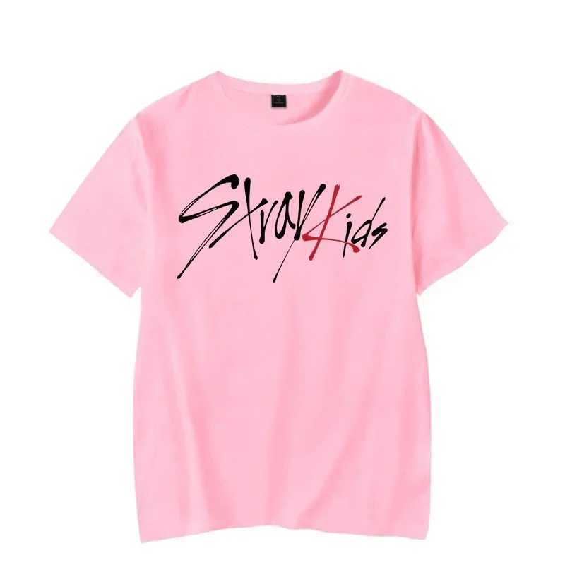 KPOP Kids T-shirt Stray Kids Letter Print Short Sleeve Men Women Fans Fashion Casual Outdoor Shirts TopsT250218