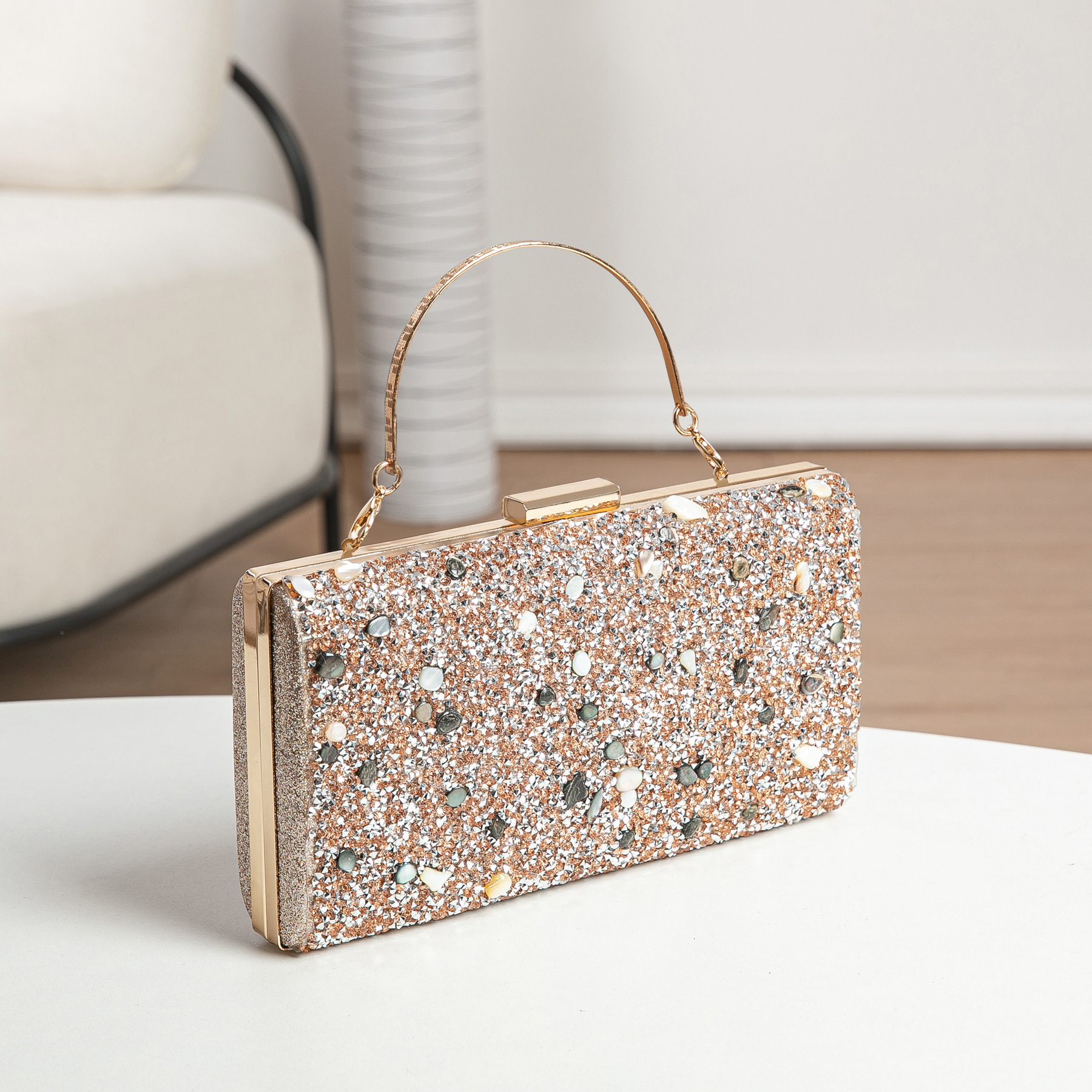 Ladies holding sparkling star shaped long 2025 new fashionable handbag multifunctional mobile phone bag zero wallet clip #swissmilitary