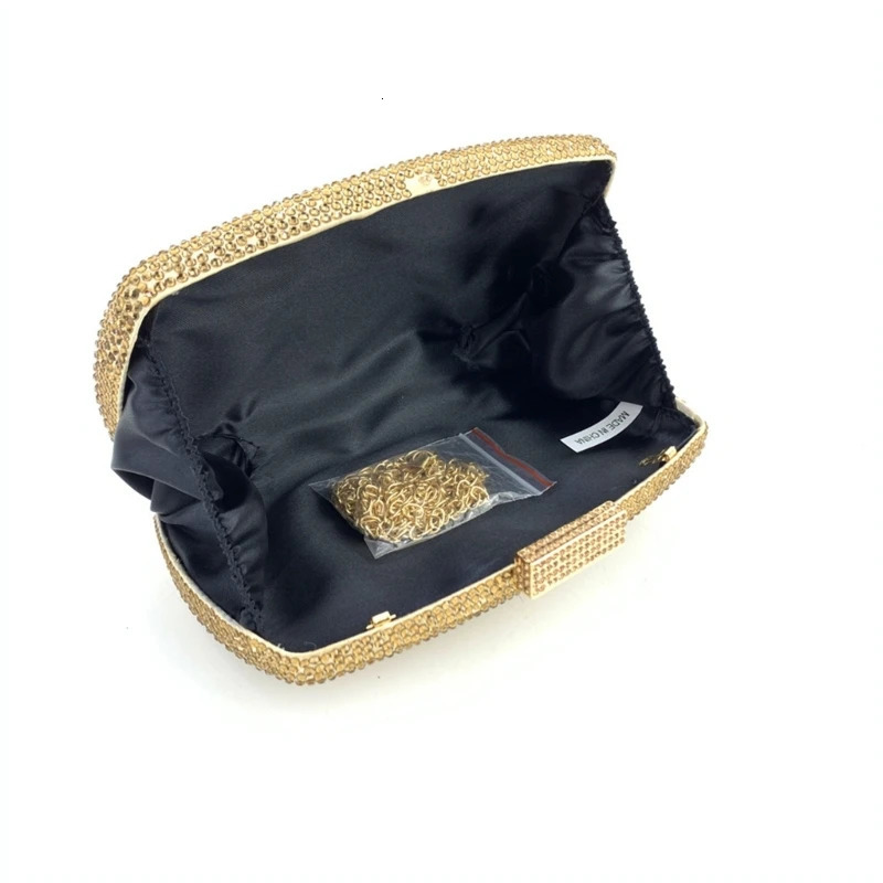 Rhinestones Box Purse Crystal Diamond Evening Bag Crossbody Handbag Purses with Chain for Wedding Party 250218
