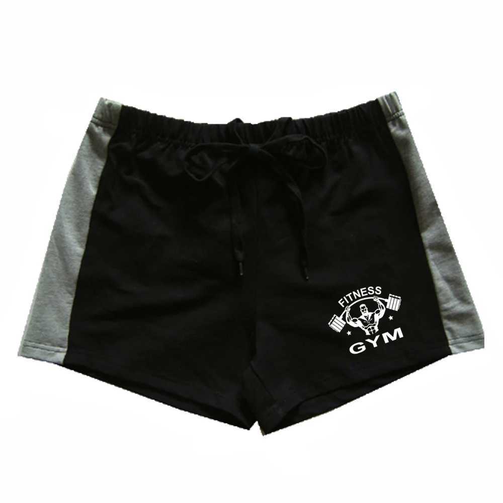 New fitness trend refreshing breathable sports shorts with dumbbell print pattern for running and summer slimming training W250219
