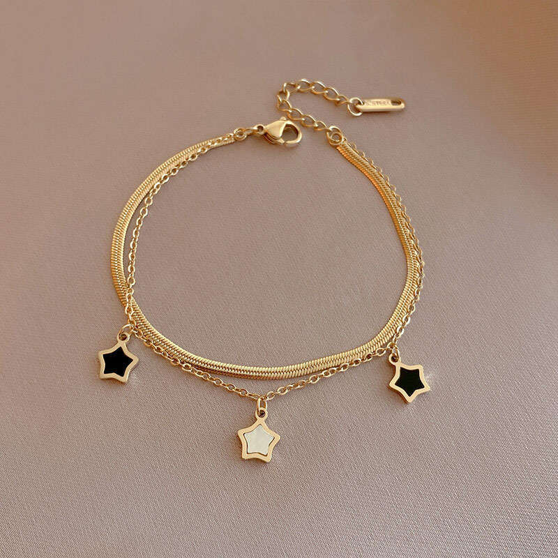 New Five pointed Star Shell 14k Gold Necklace for Women's Light High Sense Instagram, Small and Unique Design, Simple Korean Edition Collar Chain