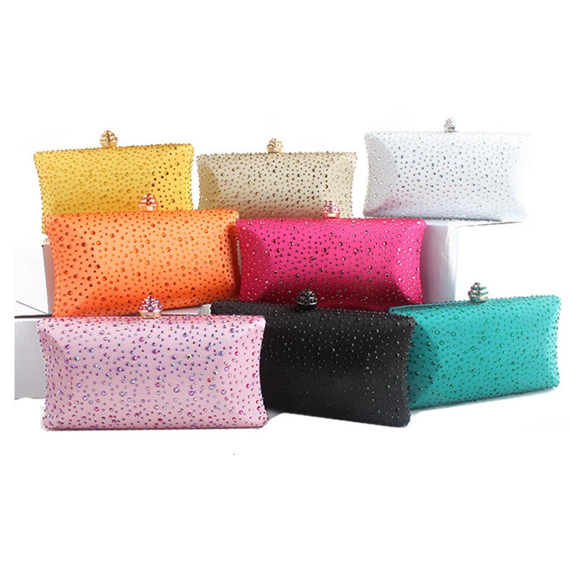 Gold Clutch Bags for Women Green Purses and Handbags with Rhinestone Wedding Shoulder Bag Ladies Evening ZD1300 250218