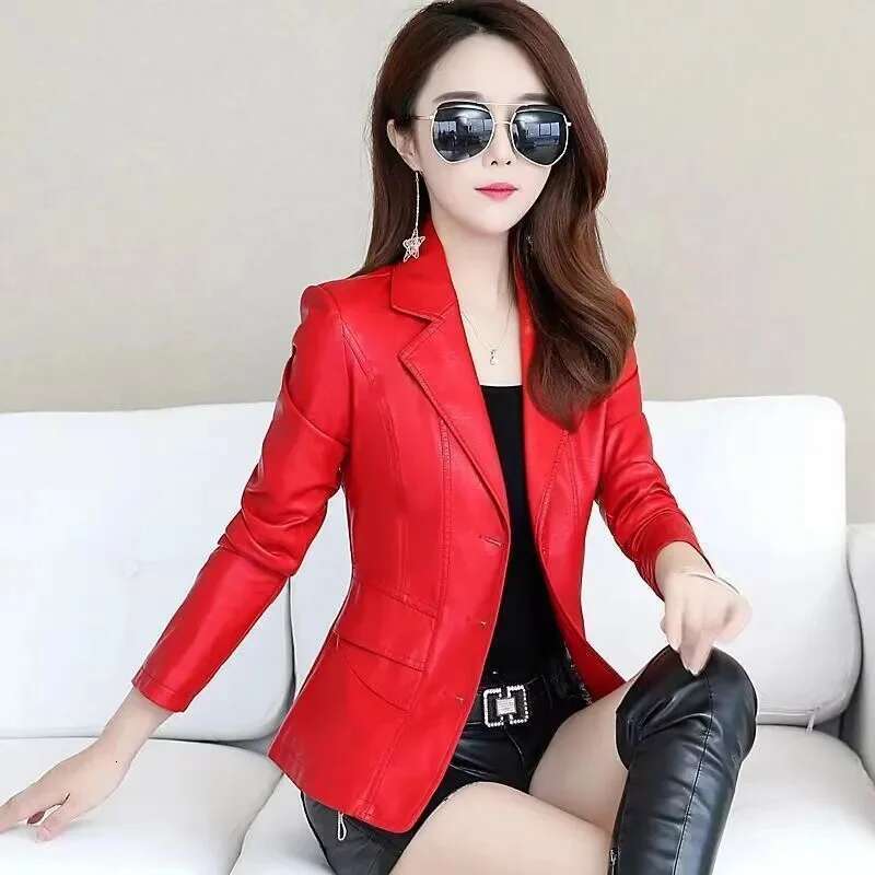 Women's Short Cotton Thickened Suit 2024 New Autumn and Winter Slim Fit Slimming Leather Jacket Women