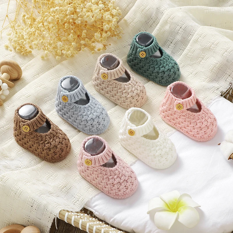 Baby Shoes Knit born Boy Girl Footwear Fashion Cute Solid 0-18M Toddler Clothes Accessories Infant First Bed Boots Super Soft 250219