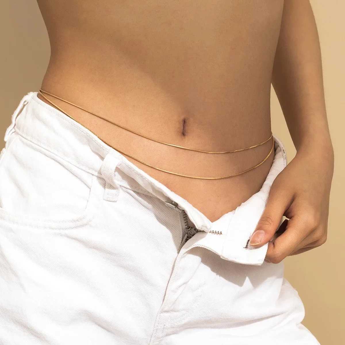 Snake waist chain Bohemian summer beach sexy double-layer Bohemian belly chain jewelry for female mom girlfriend W250218