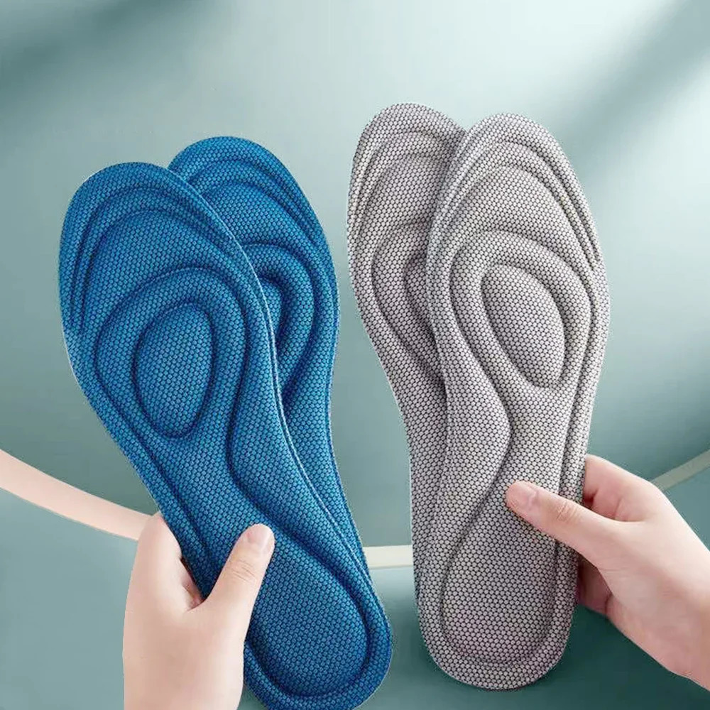 4pcs Memory Foam Orthopedic Insoles for Shoes Men Women Nano Antibacterial Deodorization Insole Sweat Absorption Running Cushion 250219