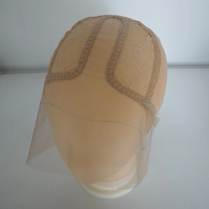 1X6 INCH U Part Lace Wig Caps For Making T Shape Lace Wigs 250214