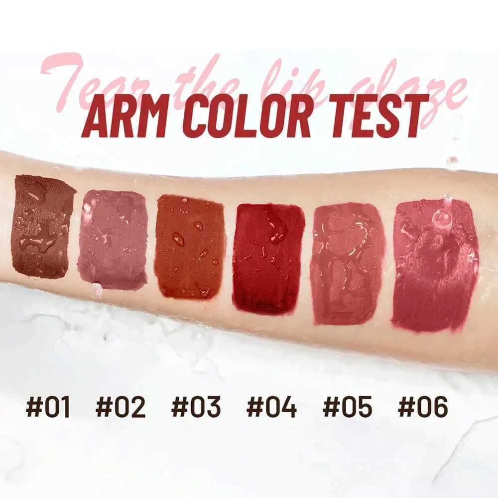 6 Colors Waterproof Liquid Lipstick Matte Velvet Clay Texture Lip Gloss Bohemian Style Earth Brown Lasting Non Stick Cup MakeupW250219