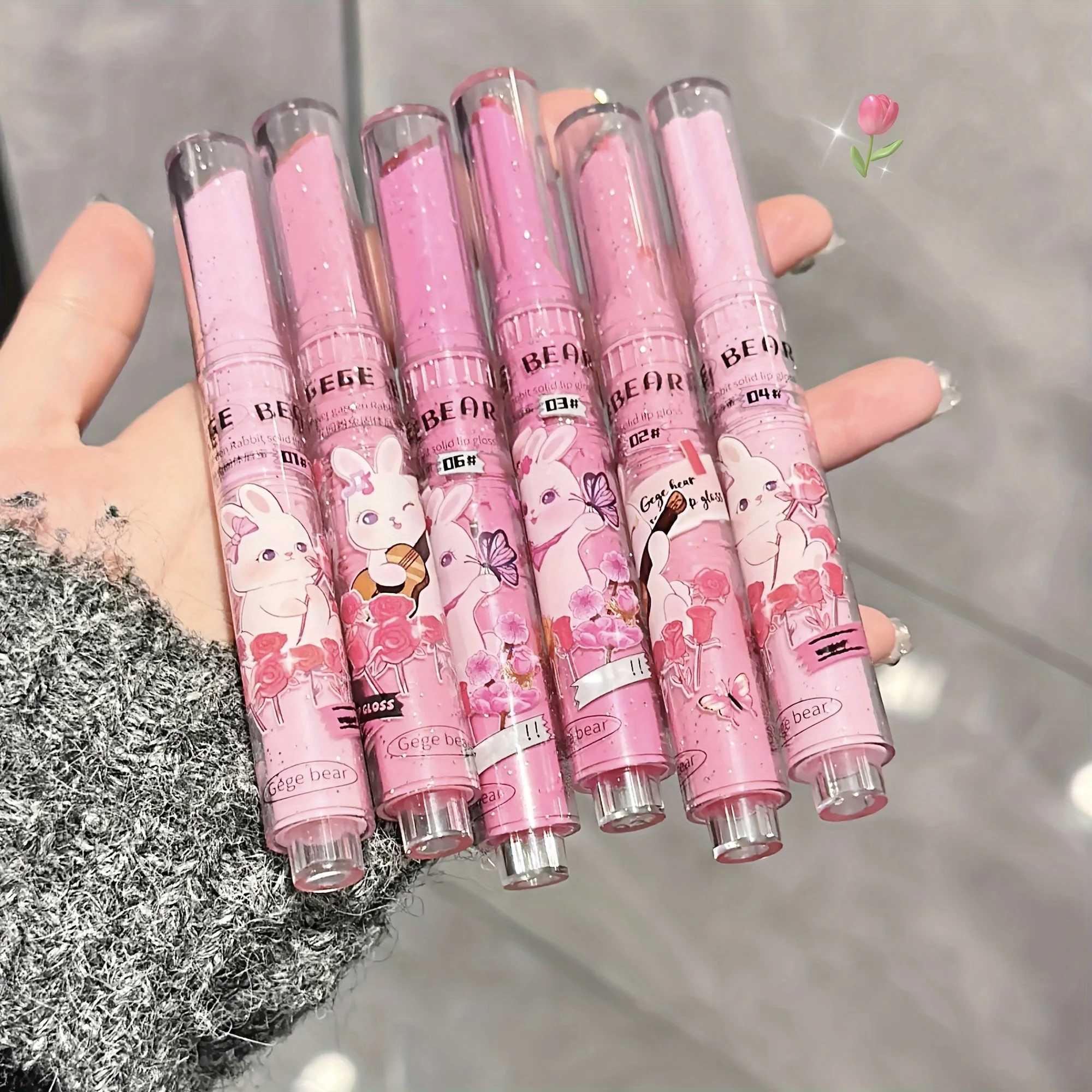 Garden Pink Solid Lip GlossMoisturizing Nourishing Water-gloss Mirror Glass Lip Tinted LipstickDewy Lip GlossPink Lip GlazeW250219