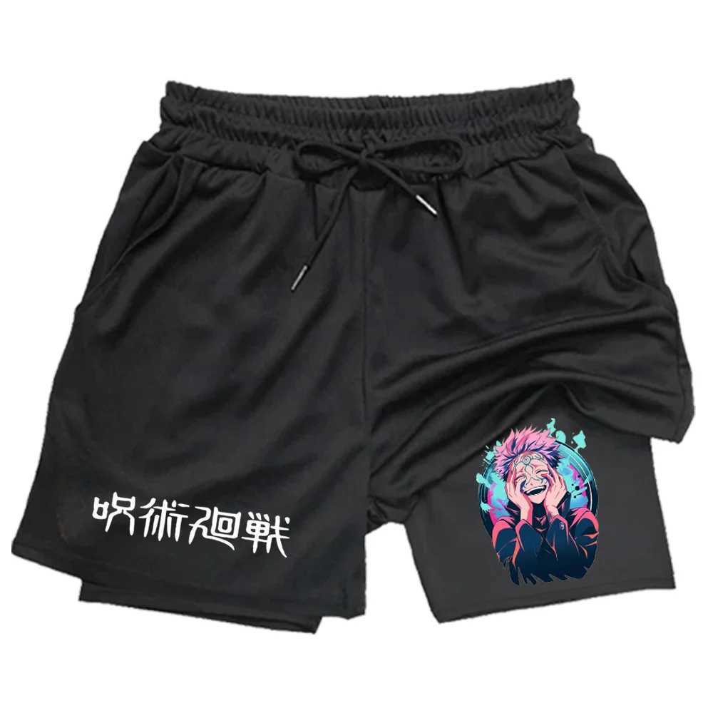 New Casual Quick-drying Double-layer Shorts Mens Gym Multi-functional Training Shorts Summer Running Two-in-one Shorts S-2XL W250219