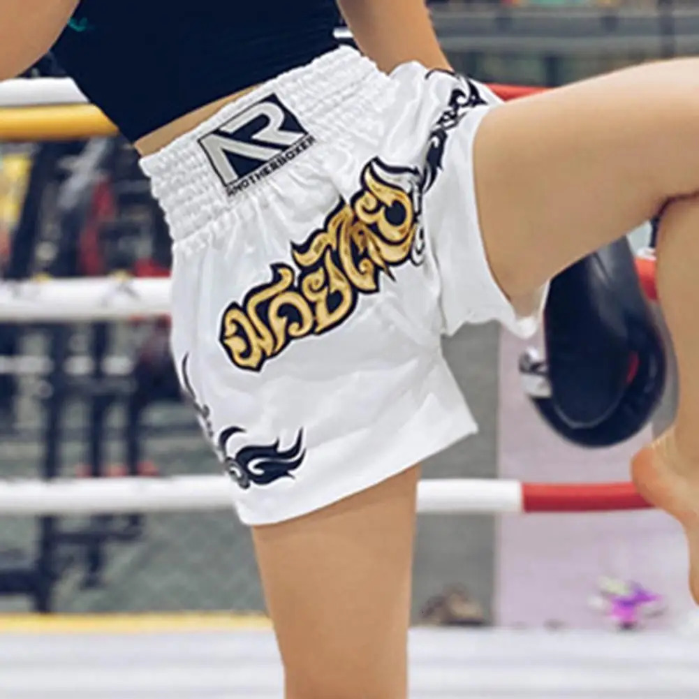 Sports Boxing Short Men High Elasticity Breathable Muay Thai Cord n Trunks Kickboxing Shorts 250219