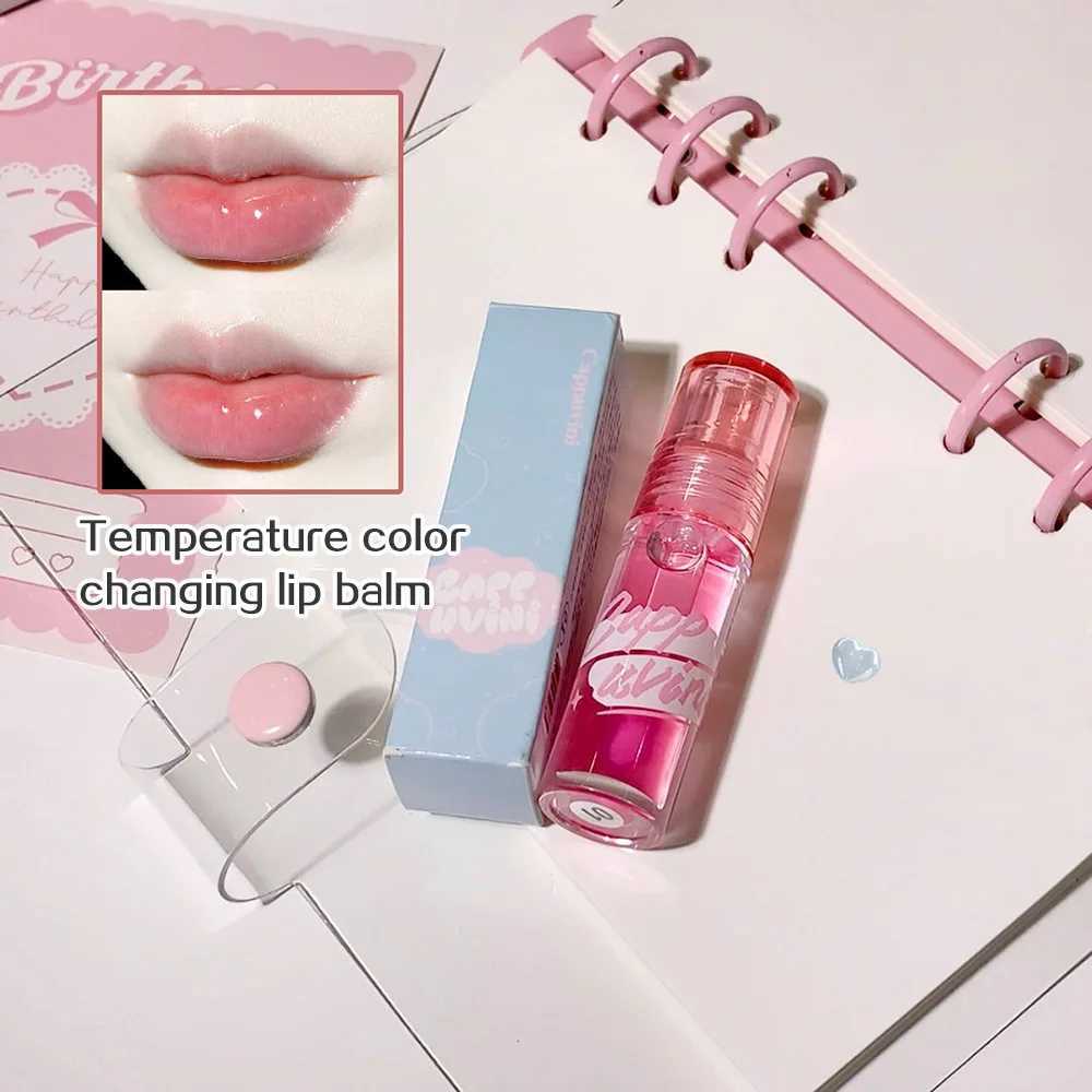 Cappuvini Hydrating Temperature Color Changing Lip Oil Reduces Lip Lines Moisturizing Daily Care Lip Glaze Lip BalmW250219