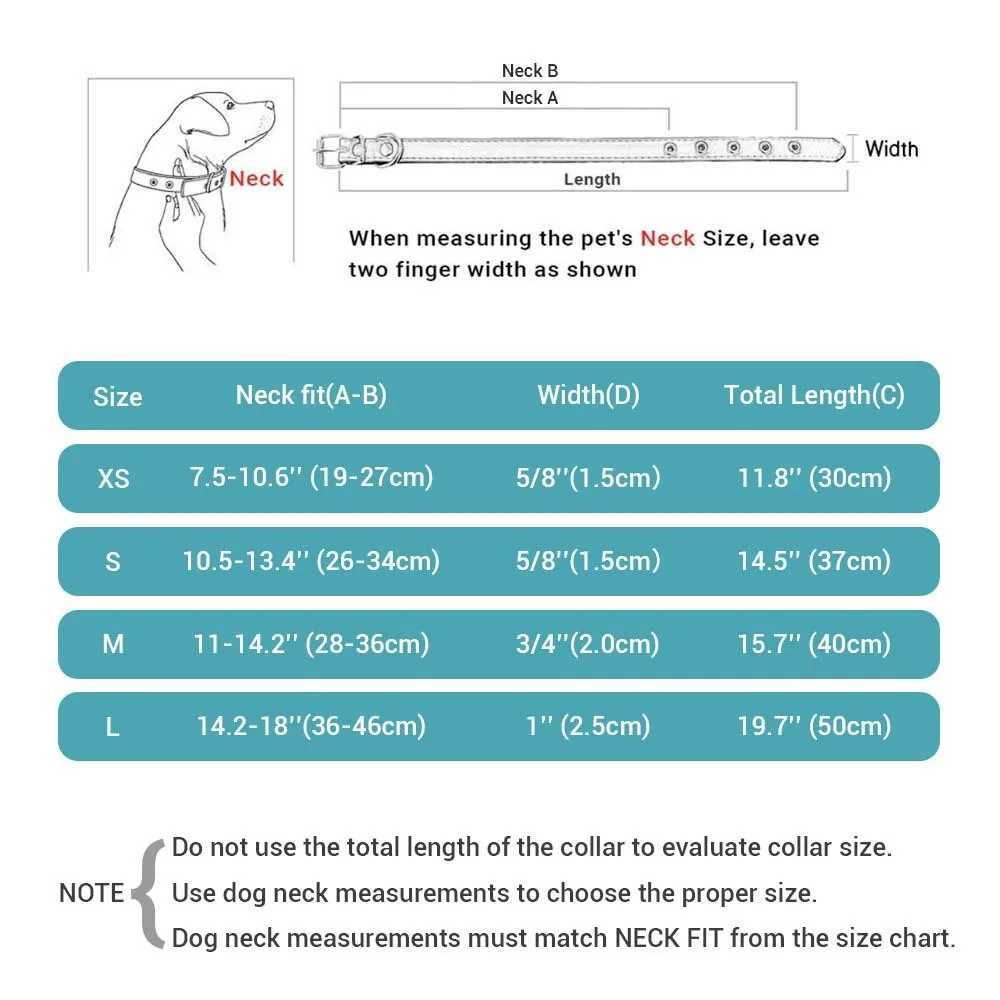 Paw Leather Durable Pet Dog Collars Puppy Pug Collars for Small Large Dog Chihuahua Cat Accessories Pet Collar for Small Dogs W250219
