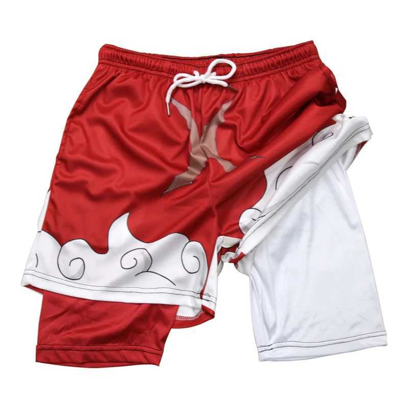 Stylish 3D Print 2 in Running Shorts for Men Gym Workout Athletic Performance Shorts with Pockets Activewear W250219
