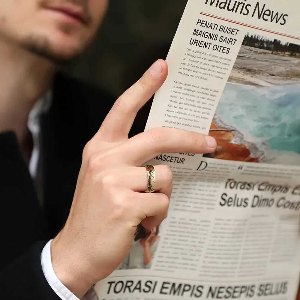 Stainless steel Mens Ring Jewelry for Daily Wear for Banquet Party Holiday Birthday Anniversary GiftXJ250219