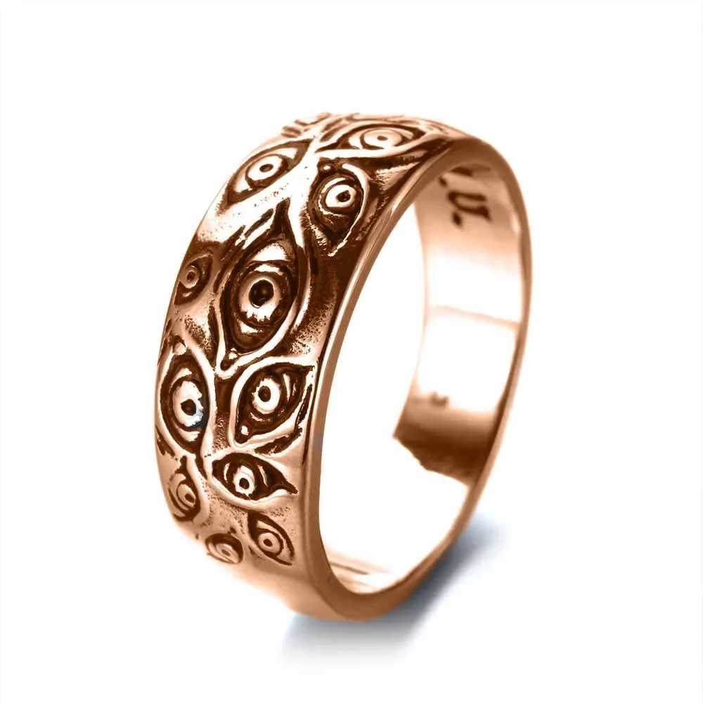 Vintage Gothic Minimalist Trend Devils Eye Ring Mens and Womens Street Niche Party Creative Fashion Hip Hop Niche GiftJewelryXJ250219