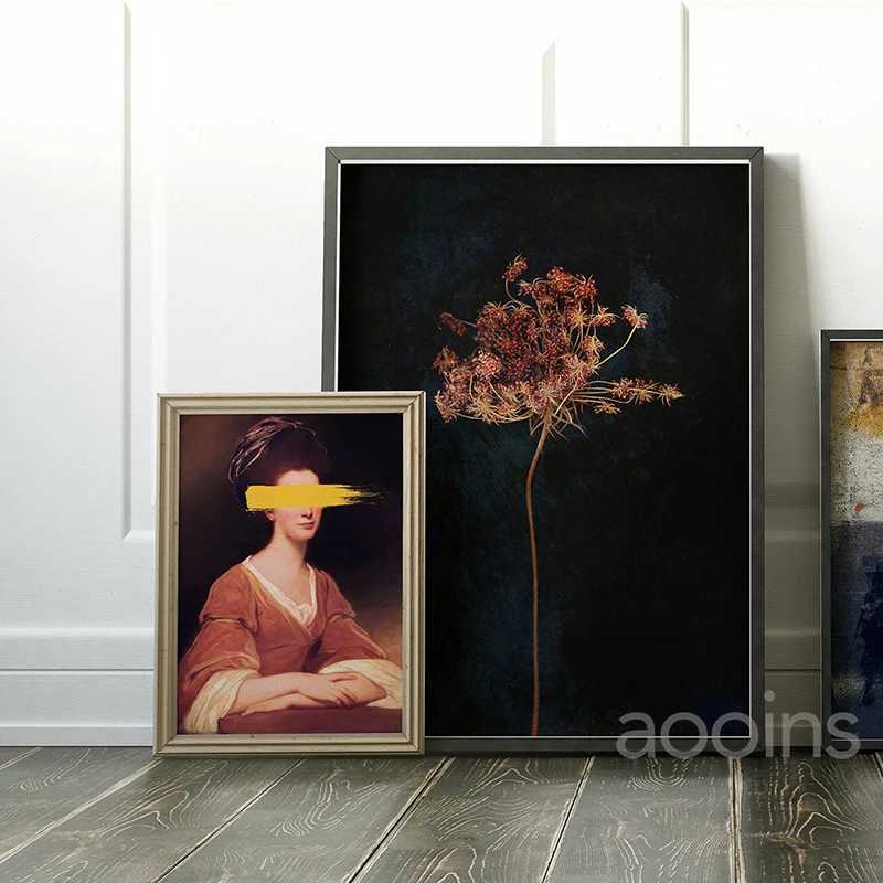 Altered Vintage Portrait Eclectic Print Maximal Art Canvas Painting Five Wall Surreal Rococo Baroque Poster This Wall Decor Y250218