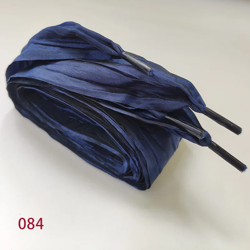 5cm Widened Butterfly Bow Ruffled Yarn Shoelaces Flat Silk Big Wide Laces Trend Beauty White Casual Shoes Dropship 250219