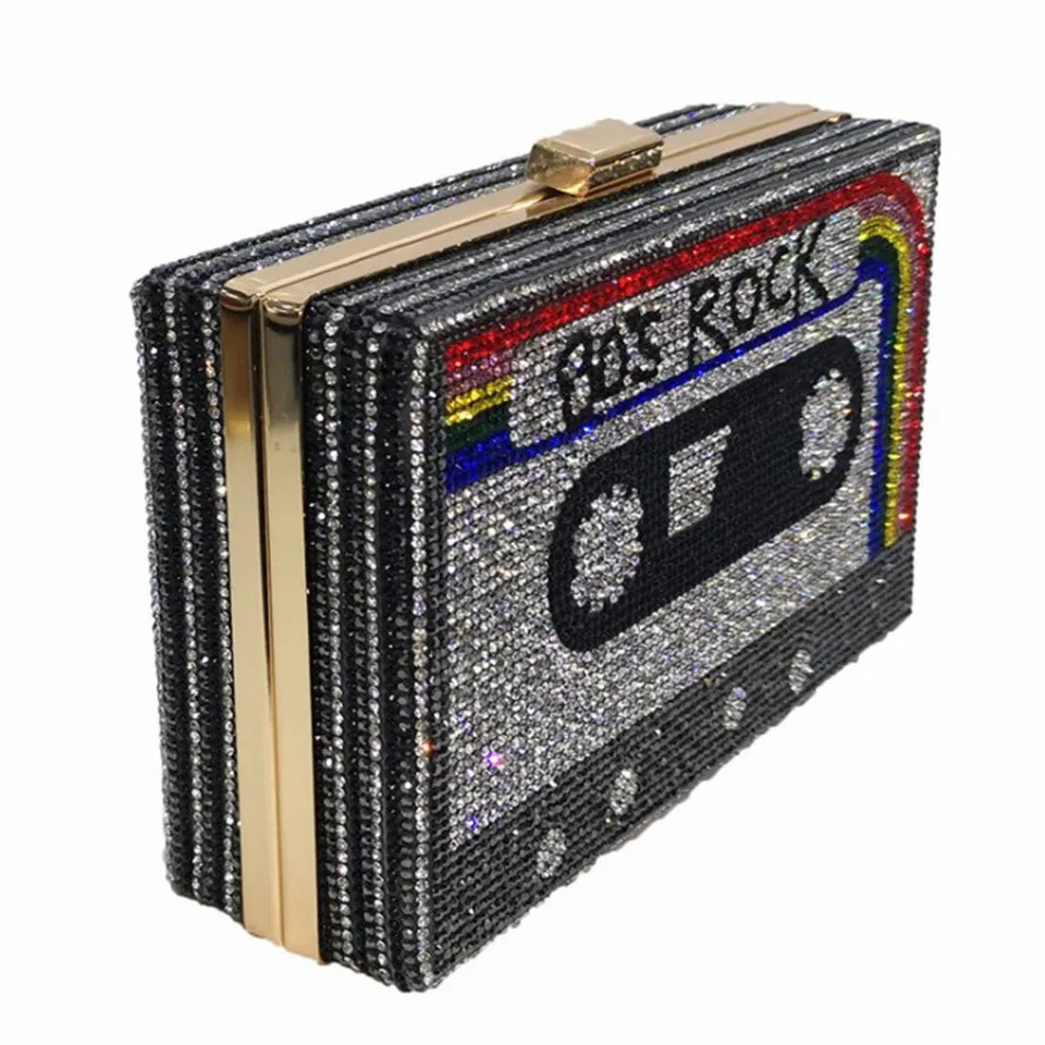 Bling Rhinestone Evening Purse Crystal Diamond Women Dinner Bag Clutch Fashion Banquet Wedding Party Shoulder Handbags Money 250218