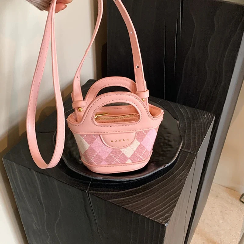 Children Messenger Bags Children Bucket Bags Black Handheld Crossbody Bag for Women Bag Mother Kids Bag for Girl 250219