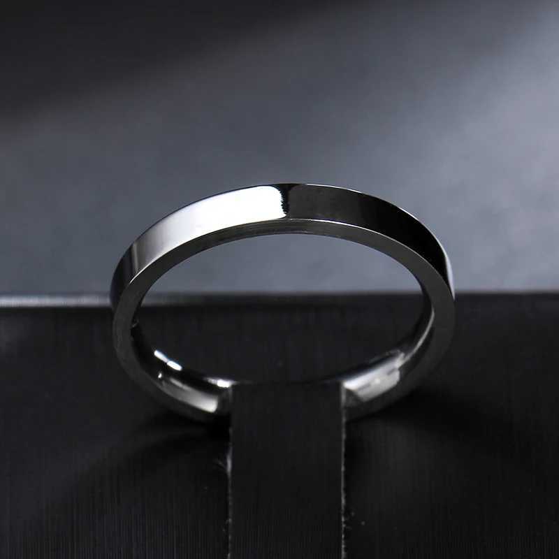 3mm steel color super thin slim titanium steel ring men and women ring scratch resistance tungsten steel ring factory directXJ250219