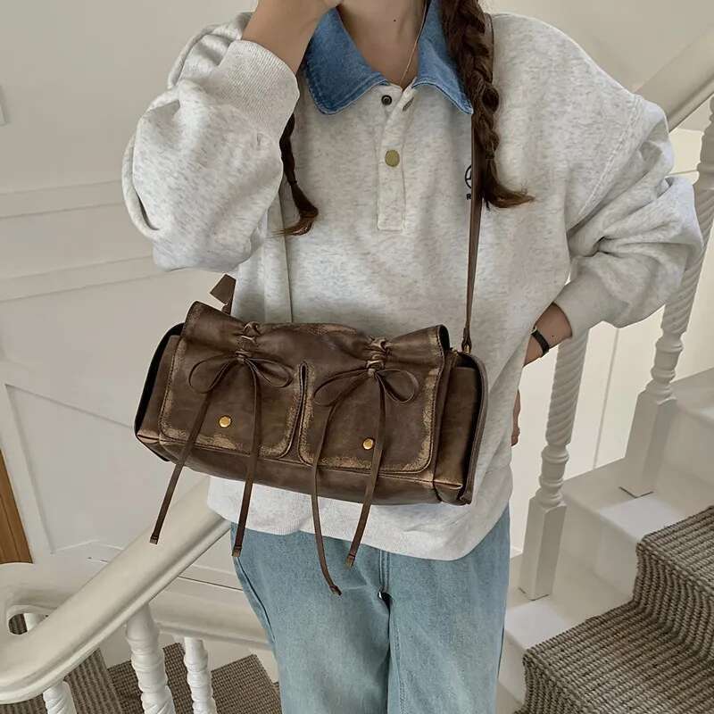 Cosysunny New Retro Folding Handbag Fashionable Women's Tassel Shoulder Crossbody Bag