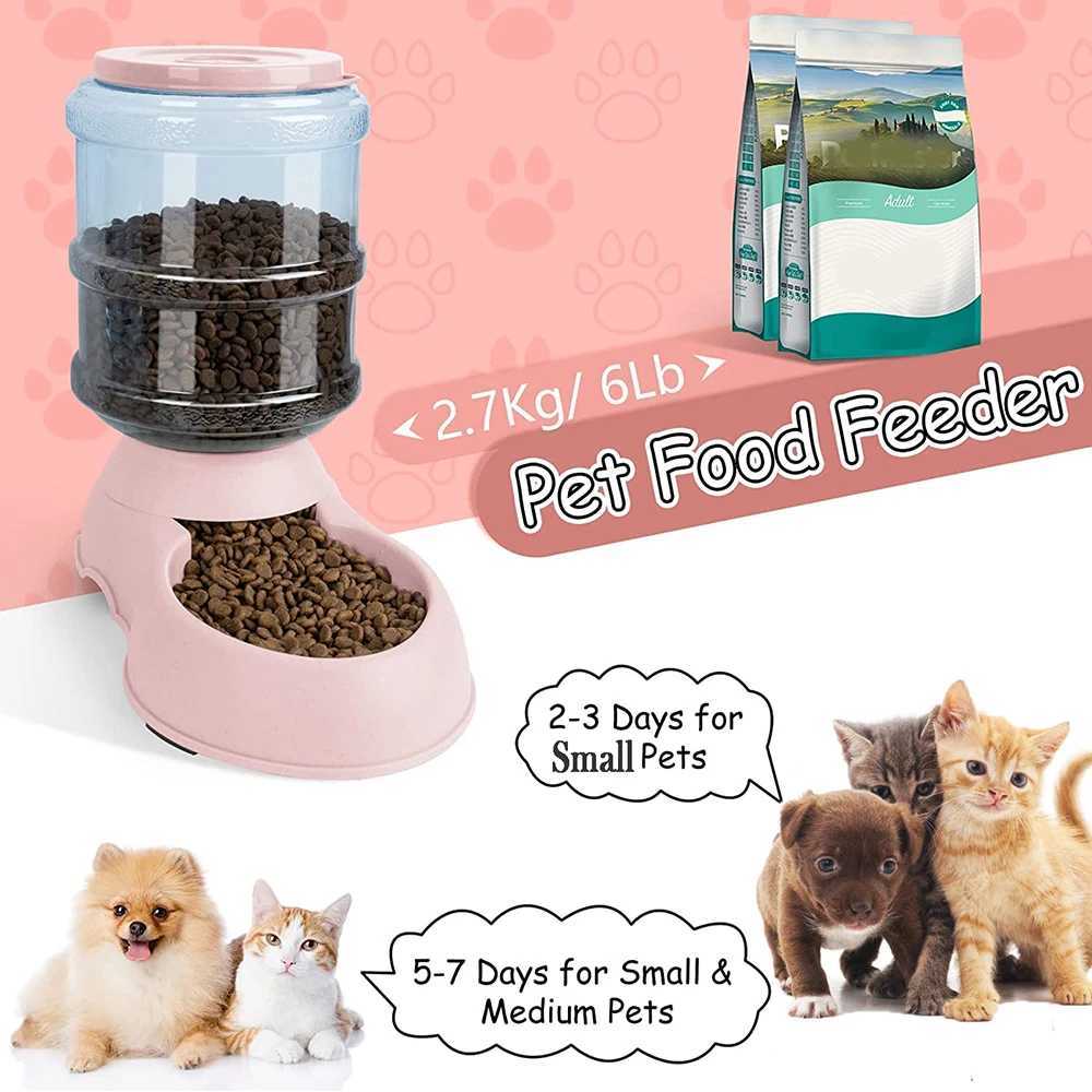 Dog Feeders Automatic Water Dispenser Large Capacity Pet Feeder Small Dog Food Bowl Cat Feeder Drinking Bowl Pet Feeding Drinker Water Bowl H250218