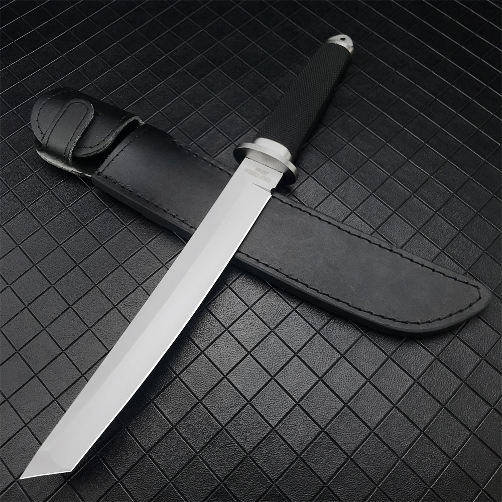 2025High Hardness JAPAN SAMURAI TANTO Katana 440C Steel Tactical Hunting Fixed Blade Knife Outdoor Survival Gear Straight Knives Combat Tool 3300 1501