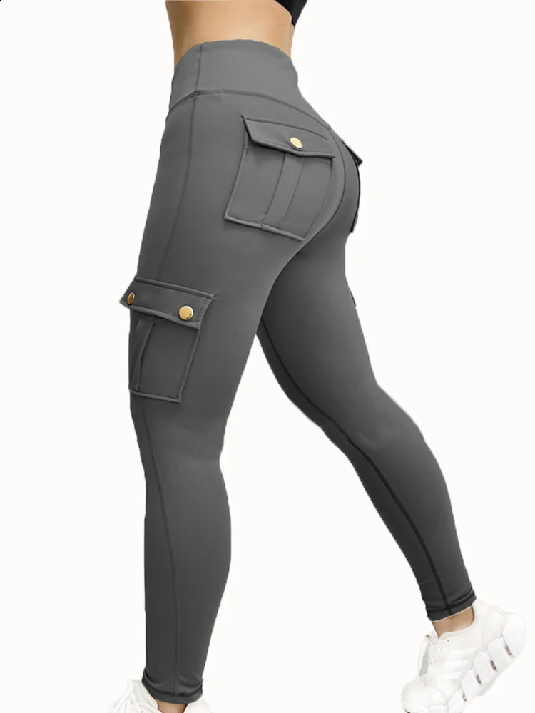 Pockets Gym Legging High Waist Fashion Fitness Pants Skinny Stretch Outdoors Comfortable Sport Leggings 250217