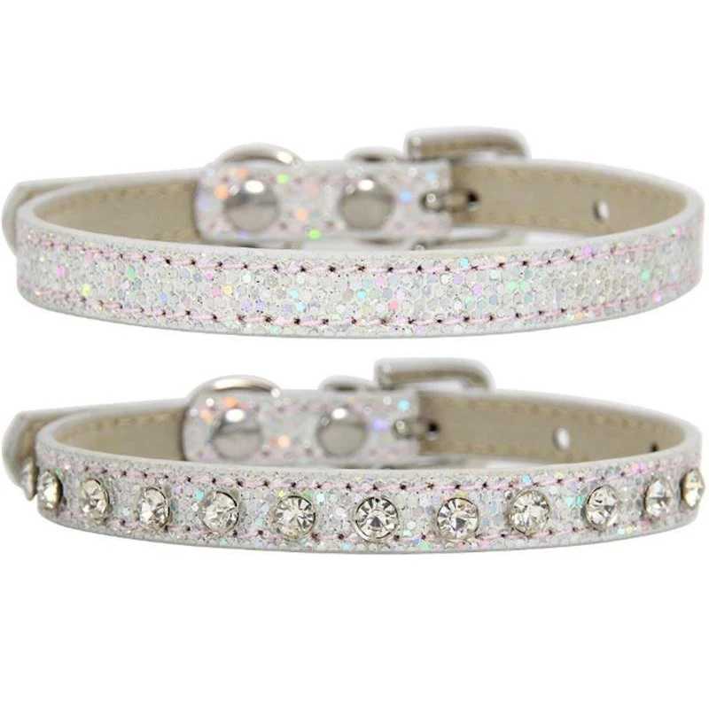 Cute Bling Rhinestone Dog Collar Crystal Diamond Cat Collar Kitten Puppy Collars for Small Medium Pets W250219