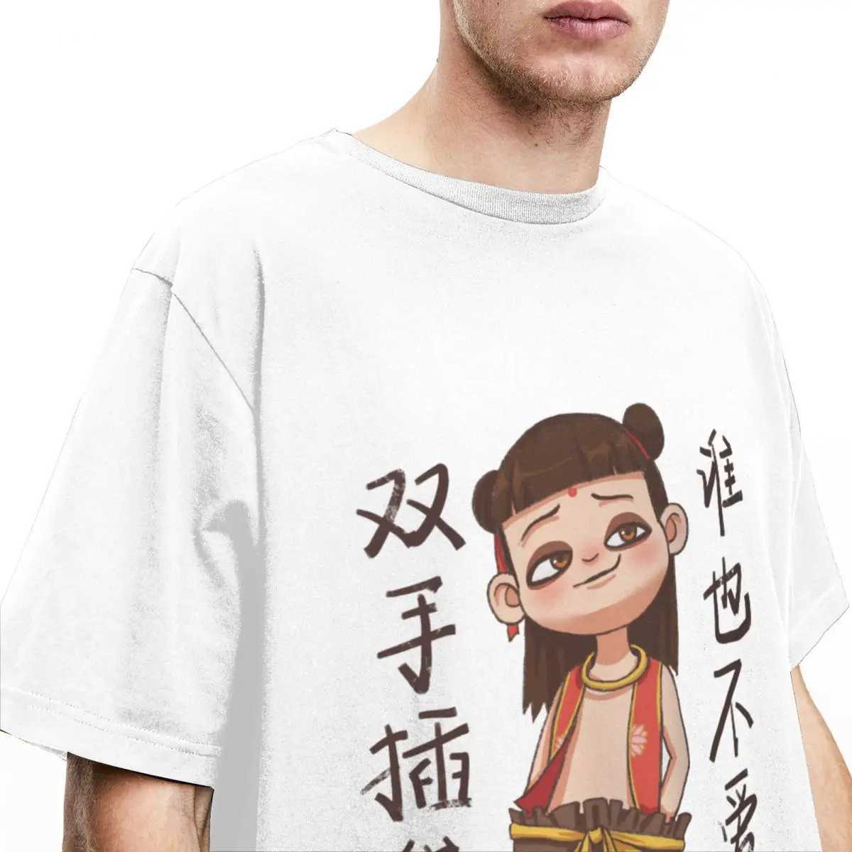 Man T Shirt And Zha Art T-Shirts Harajuku Beach Tees Y2K Funny Loose 100% Cotton Tops Gift M250219