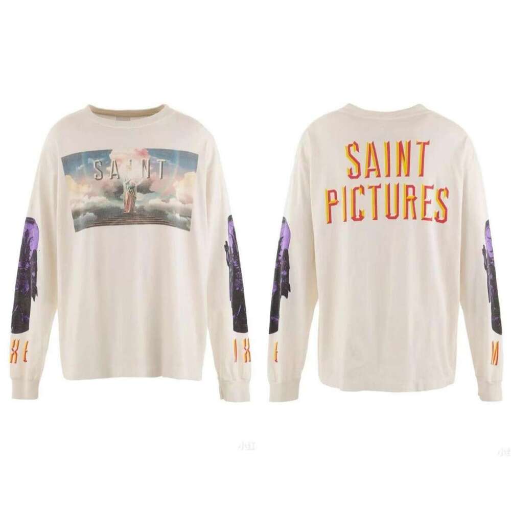 SAINT OF MICHAEL American high street vintage couple long sleeved casual loose T-shirt base shirt ins