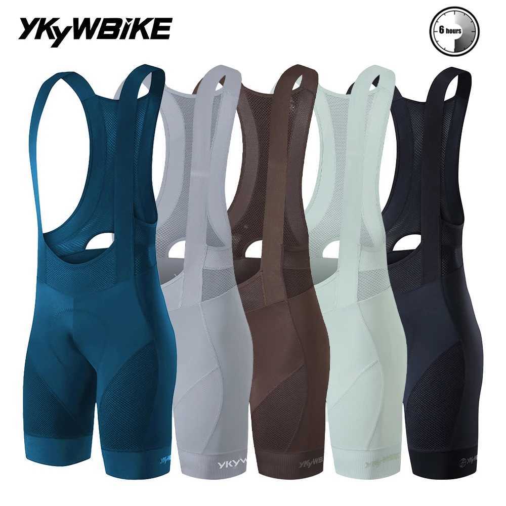 Men's Shorts YKYWBIKE Mens Cycling Bib Shorts Road Bike Bibs Bicycle Tights Cycling MTB Bib Pants with 6 Hours Padded Belgium Padding z250219