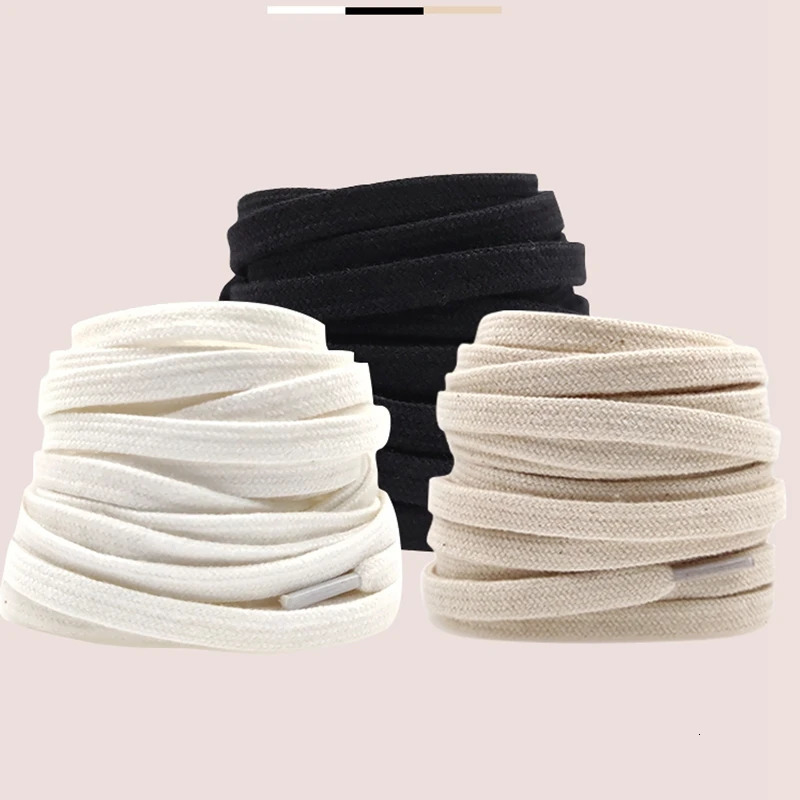 1Pair Shoelaces Classic Retro Double Weave Shoelace Canvas Cotton Flat Shoe Laces Sneaker Strings Bootlaces Sport Boot Lace 250219