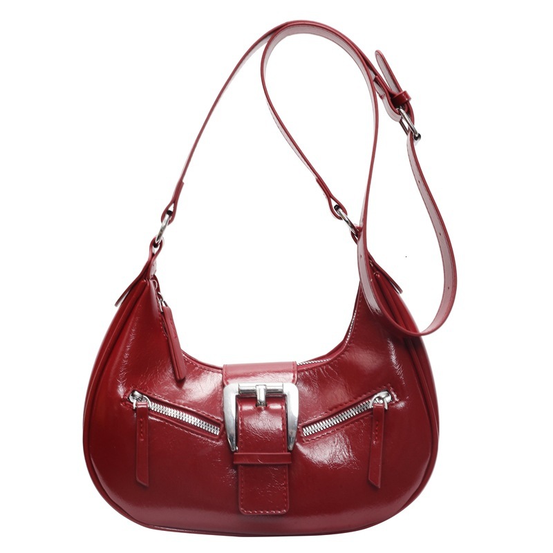 2025 spring new niche Maillard high-end crescent underarm single shoulder crossbody bag, spicy girl bag #swissmilitary