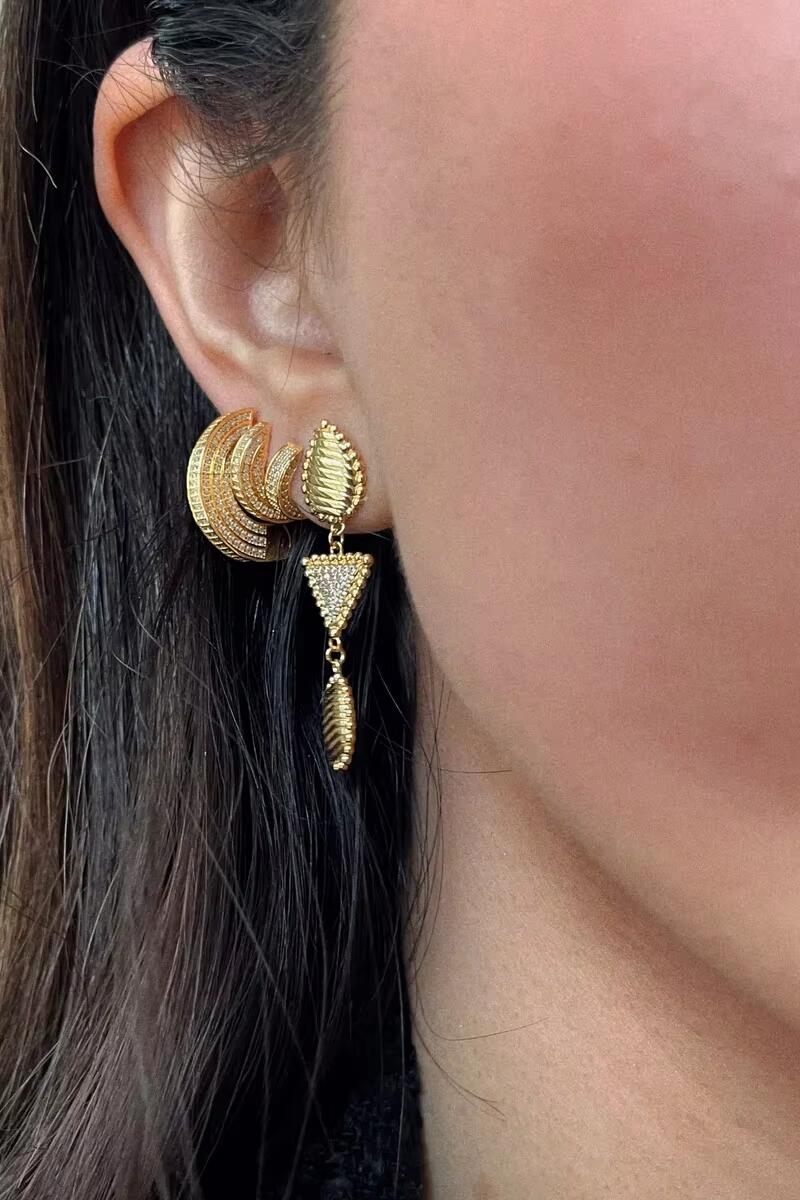 Fashion Gold Color Bling Cz Circle Hoop Earrings for Women Micro Pave Inlaid Cubic Zirconia Party Jewelry