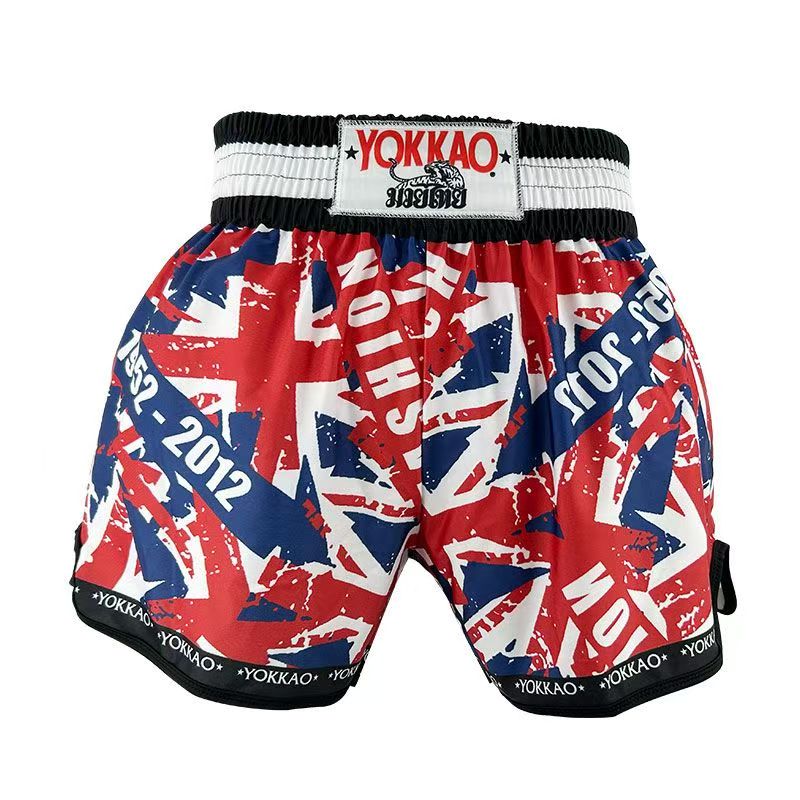 Thai boxing pants quick dry sports breathable basketball quarter pants printed American casual shorts