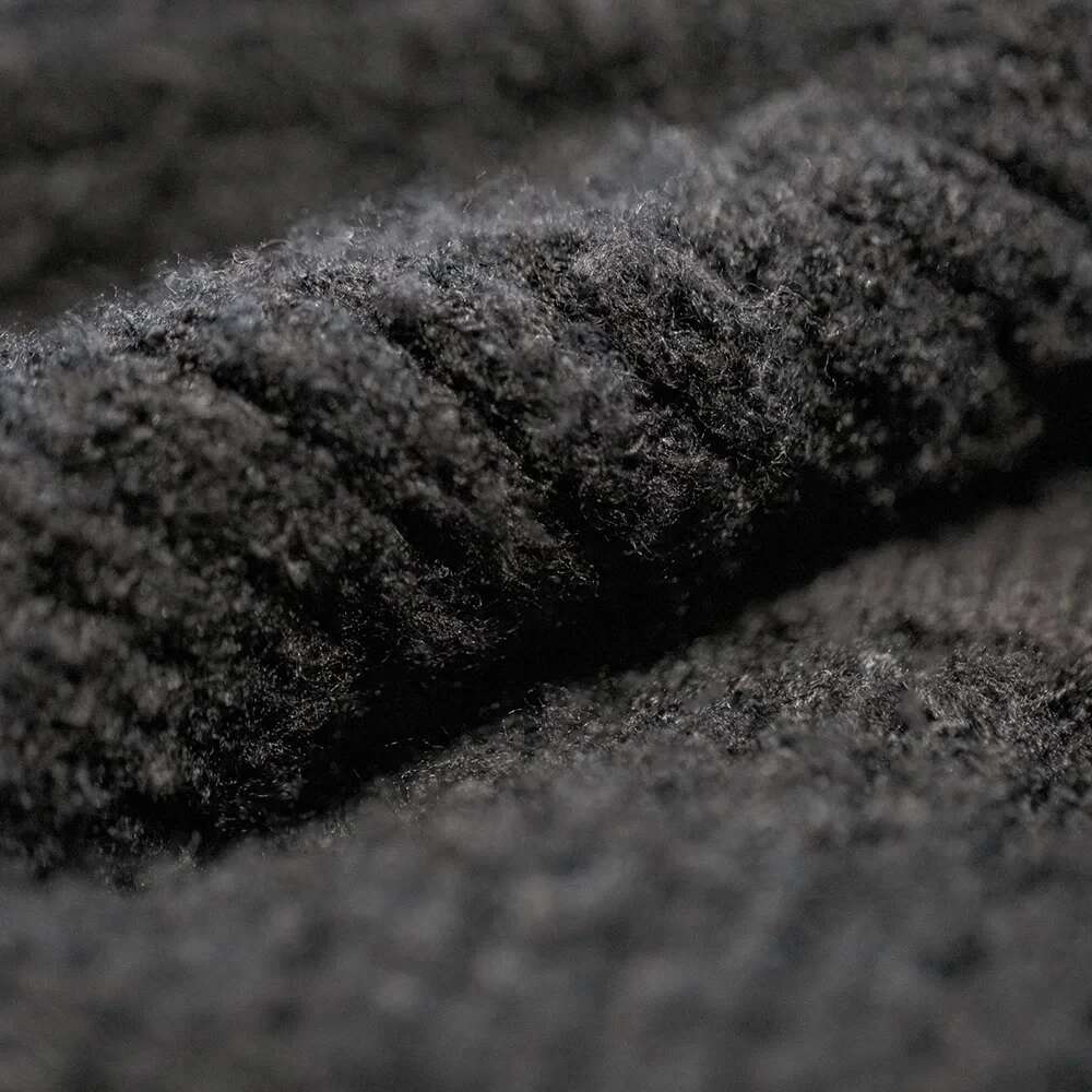 Men Heavyweight Knit Sweater 2024 Autumn Winter Long Sleeve Turn-Down Collar Loop Yarn Polo Shirt Warm Pullover Knitwear
