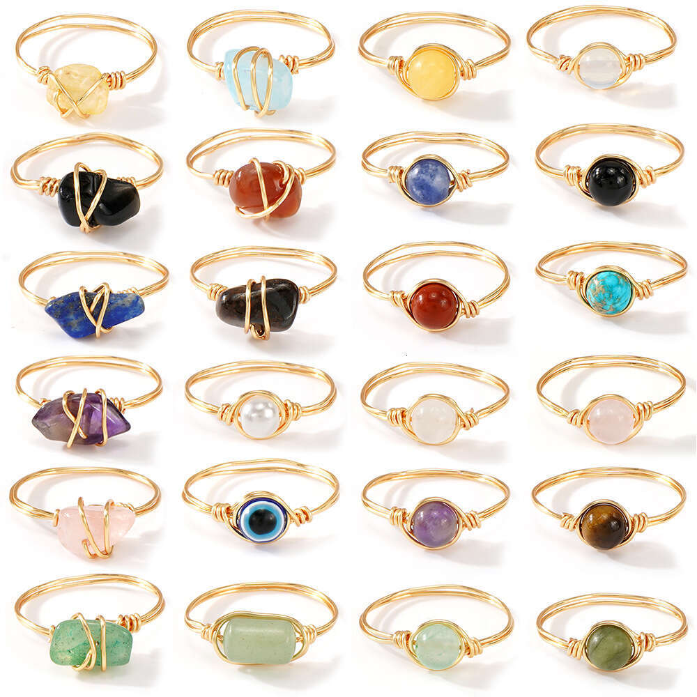 French style light luxury green agate half women's natural stone ring, high-end feel, ins style, no fading