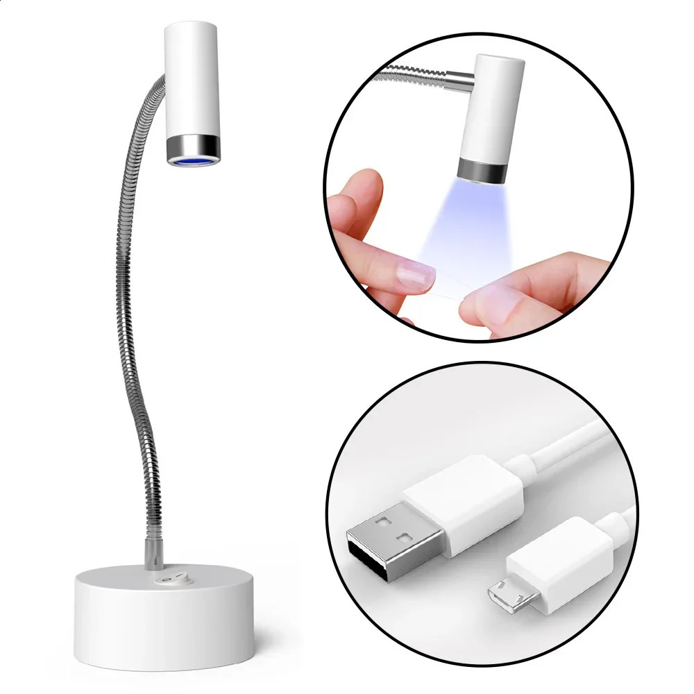 Sensor Nail Polish Dryer Rechargeable Eye Protection UV LED Nail Polish Gel Quick Dryer Lamp with Flexible Hose Manicure Tools 250214