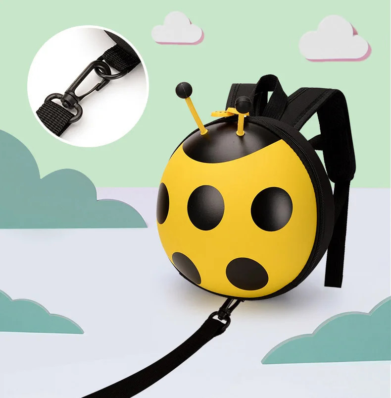 Ladybug Kindergarten Backpack with Leash Baby Backpack for 1 2 3 years Kids Backpack 250219