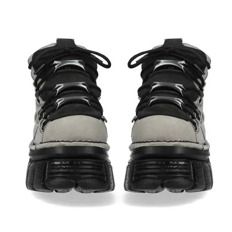 Punk Style Women Sneakers Platform Shoes Woman Creepers Female Casual Flats Metal Decoration Thick Bottom Women Tennis Shoes 45C250218