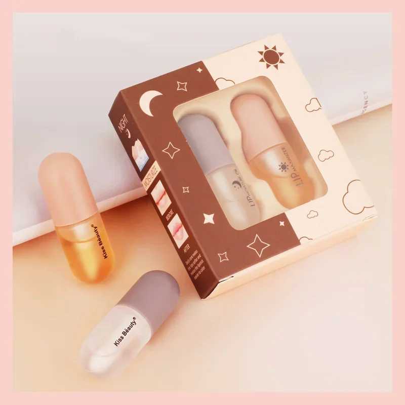 DEROL Ginger Extract Peppermint Lip Plumper Day Night Repair Moisturizing Long-lasting Lip Pack Lip Purple Special Effect MakeupW250219