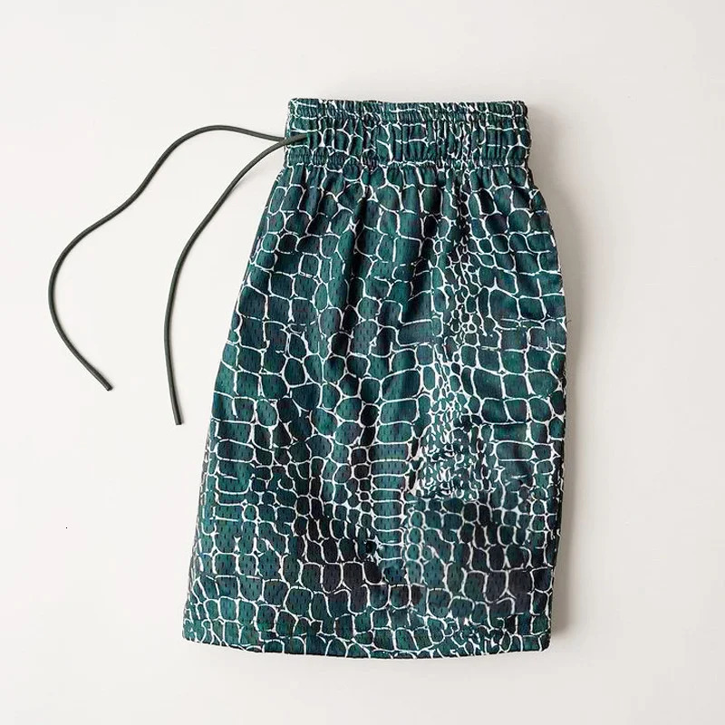 summer Mesh ventilation sports shorts outdoor men trendy fitness running training digital printed Mens sweatpants 250219