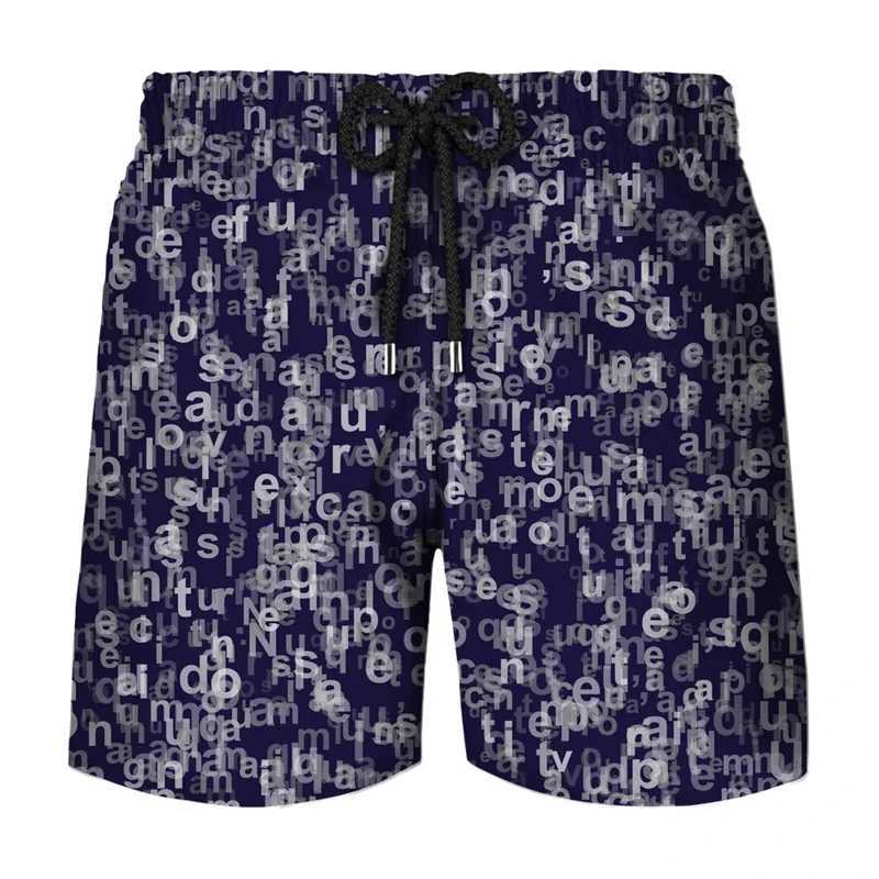 2024 mens casual shorts abstract street graffiti 3D printed shorts hip-hop swimsuit y2k cool W250219