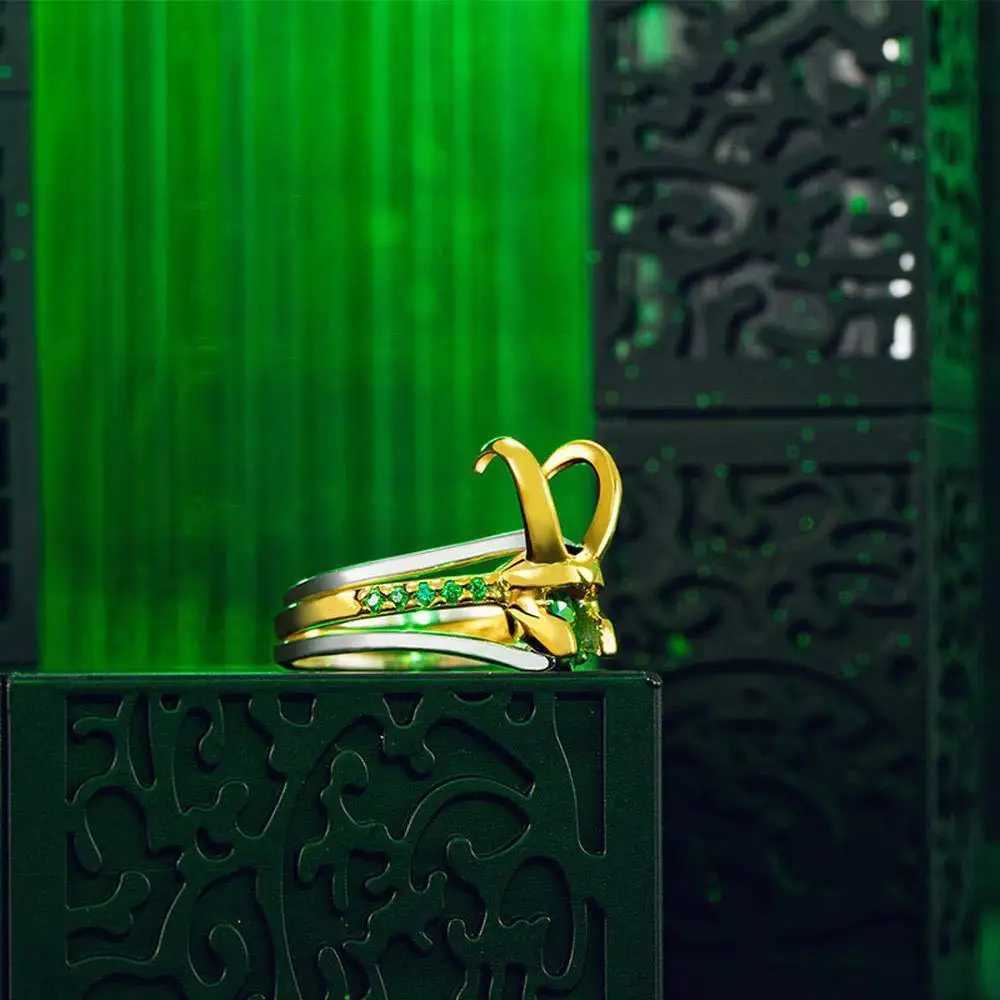 New Minimalist Niche Mythological Character Loki Helmet 3 Piece Stacking Unisex Ring Mens Fashion Jewelry Party GiftRingJewelryXJ250219